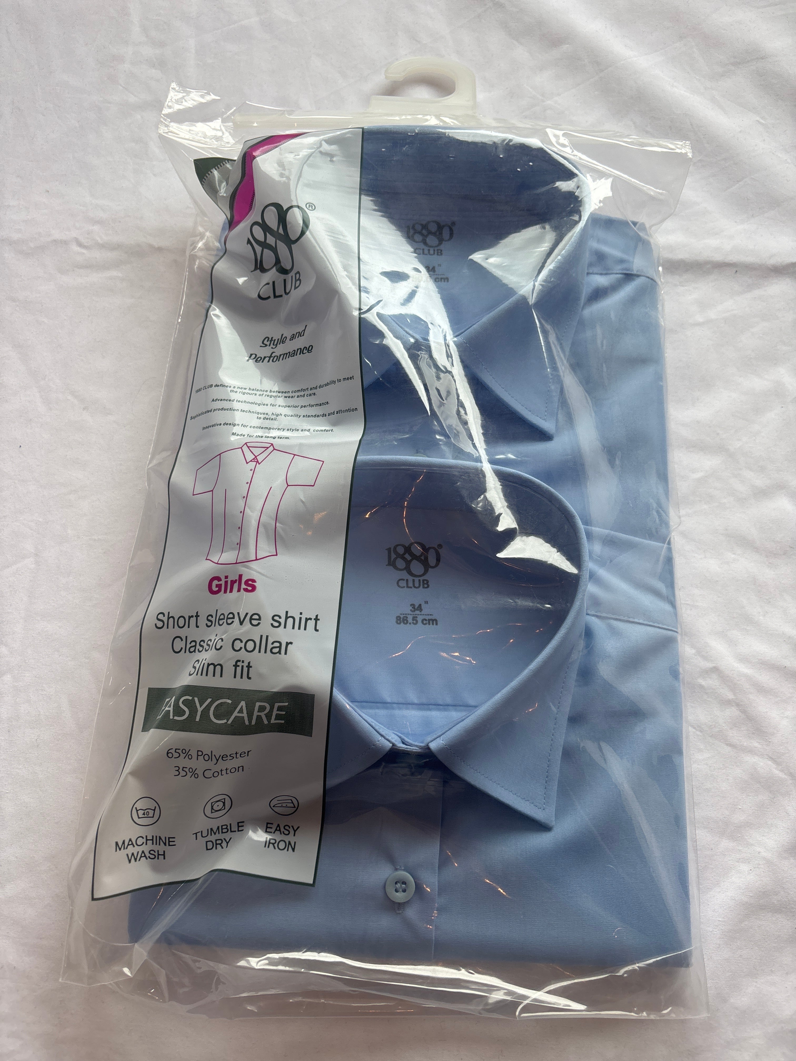 1880 Club Blue Slim Fit Blouse Twin Pack